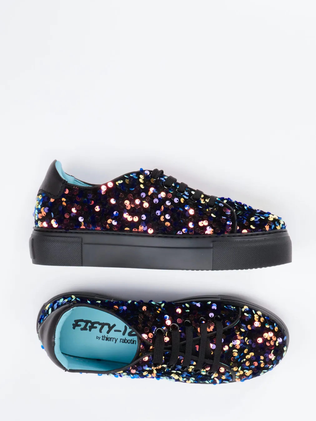 – Sneaker aus Metallic mit Pailletten-Thierry Rabotin