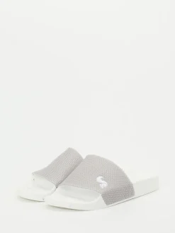 – Badepantolette aus Textil in Hell-Thies Sale