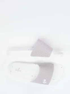 – Badepantolette aus Textil in Hell-Thies Sale