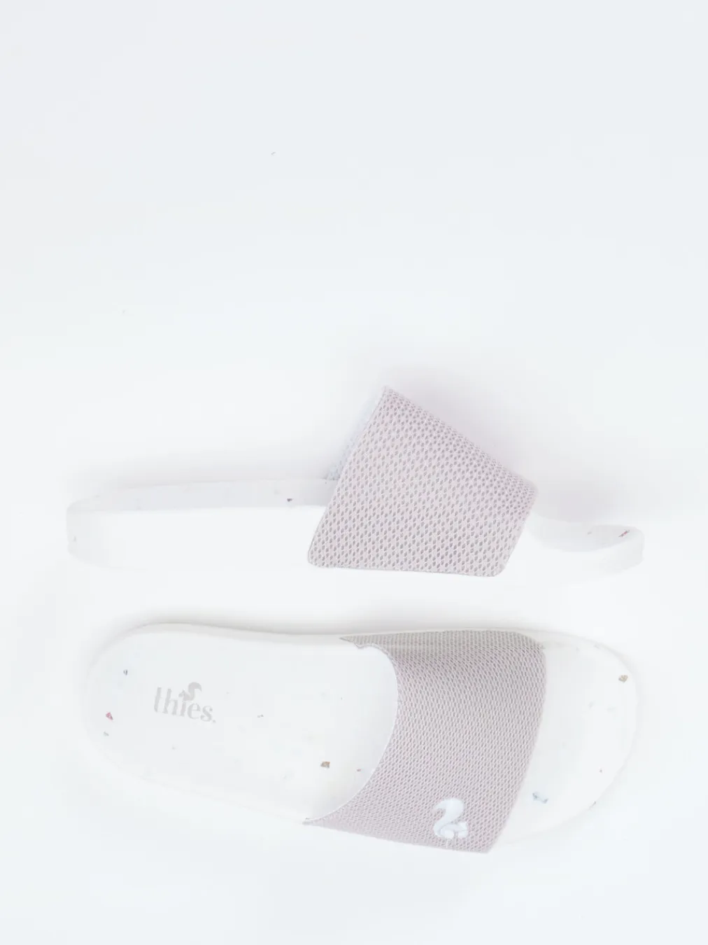 – Badepantolette aus Textil in Hell-Thies Sale