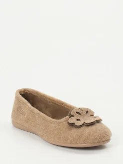 – Ballerina-Hausschuh aus Wollfilz beige-Thies Outlet