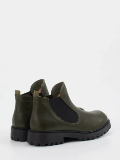 – Chelsea Boots aus Kalbleder Oliv-Think Discount
