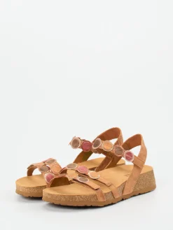 – Komfortsandalen aus Veloursleder hell-Think New