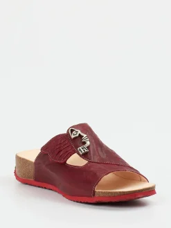 – Pantolette aus Ziegenleder in Wein-Think Discount
