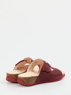 – Pantolette aus Ziegenleder in Wein-Think Discount