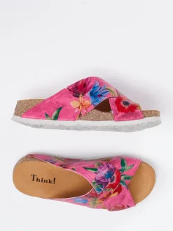 – Pantoletten aus geprägtem Leder color-Think New