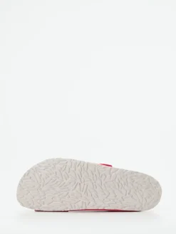 – Pantoletten aus Veloursleder Korallrosa-Think Outlet