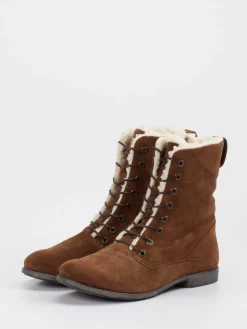 – Stiefeletten aus Veloursleder mittel-Think Best