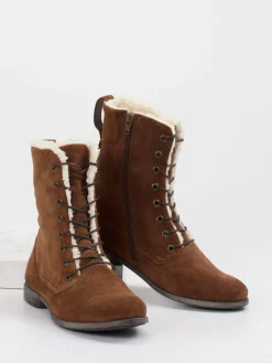 – Stiefeletten aus Veloursleder mittel-Think Best