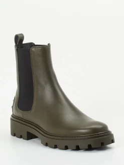 – Chelsea Boots aus Kalbleder Oliv-Tod's Hot