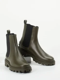 – Chelsea Boots aus Kalbleder Oliv-Tod's Hot