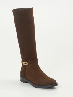 – Kniehohe Stiefel aus Veloursleder-Tod's Discount