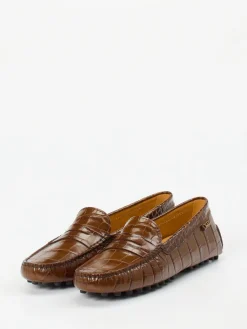 – Loafer aus geprägtem Leder in-Tod's Outlet
