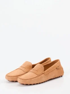 – Mokassin aus Veloursleder cognac-Tod's Outlet