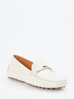 – Slipper aus Kalbleder Elfenbein-Tod's New