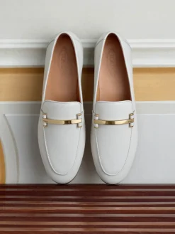 – Slipper aus Kalbleder Elfenbein-Tod's New