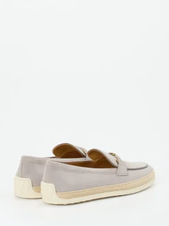 – Slipper aus Nubukleder mit Bastsohle-Tod's Discount