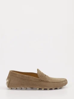 – Slipper aus Veloursleder in Taupe-Tod's Best
