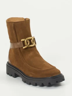 – Stiefelette aus Veloursleder in-Tod's New