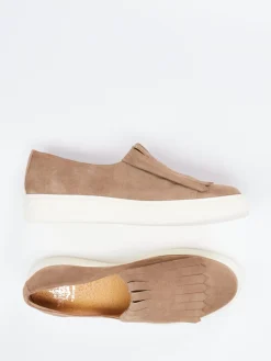 – Fransen-Loafer aus Veloursleder Sand-Truman's Best