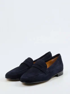 – Penny Loafer aus Veloursleder dunkel-Truman's Outlet