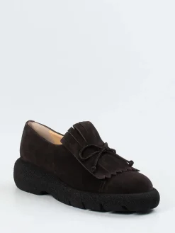 – Plateau-Loafer aus Veloursleder Dunkel-Truman's Clearance