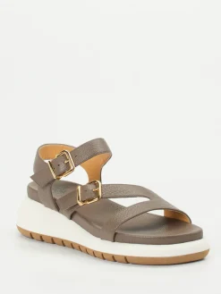 – Plateau-Sandalen aus Hirschleder taupe-Truman's Sale