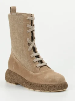 – Schnürboots aus Veloursleder sandbeige-Truman's Clearance