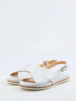 – Slingback-Sandale aus Hirschleder Offwhite-Truman's Sale