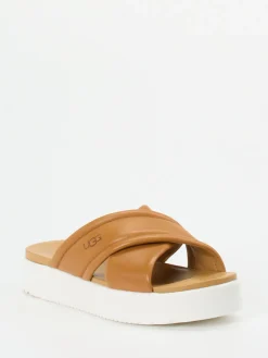 – Plateau-Sandalen aus Kalbleder cognacfarben-UGG Hot