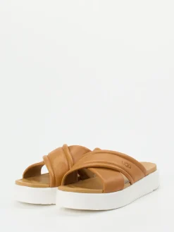 – Plateau-Sandalen aus Kalbleder cognacfarben-UGG Hot