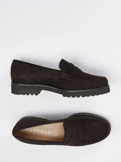 – Loafer aus Veloursleder dunkel-Unützer Outlet