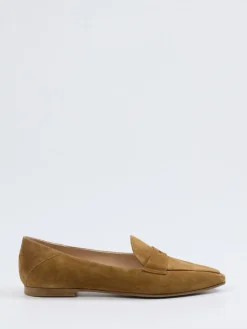 – Loafer aus Veloursleder Cognac-Unützer Outlet