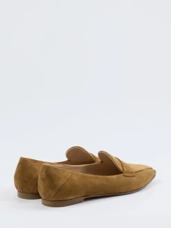 – Loafer aus Veloursleder Cognac-Unützer Outlet