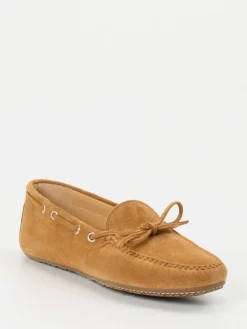 – Mokassins aus Veloursleder cognacfarben-Unützer Discount