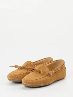 – Mokassins aus Veloursleder cognacfarben-Unützer Discount