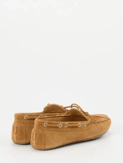 – Mokassins aus Veloursleder cognacfarben-Unützer Discount