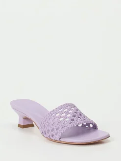 – Mules aus Flechtleder in Flieder-Unützer Online