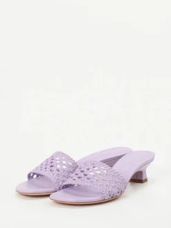 – Mules aus Flechtleder in Flieder-Unützer Online