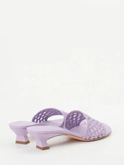 – Mules aus Flechtleder in Flieder-Unützer Online