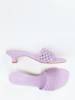 – Mules aus Flechtleder in Flieder-Unützer Online