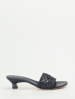 – Mules aus Flechtleder in Dunkel-Unützer