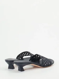 – Mules aus Flechtleder in Dunkel-Unützer