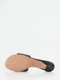 – Mules aus Flechtleder in Dunkel-Unützer