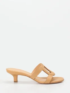 – Mules aus Kalbleder in Hellbraun-Unützer Sale