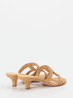 – Mules aus Kalbleder in Hellbraun-Unützer Sale