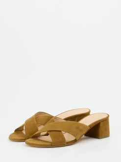 – Mules aus Veloursleder cognacfarben-Unützer Sale