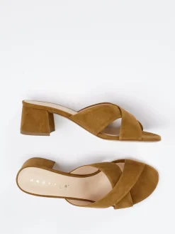 – Mules aus Veloursleder cognacfarben-Unützer Sale