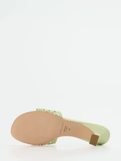 – Pantolette aus Flechtleder in Pastell-Unützer Hot