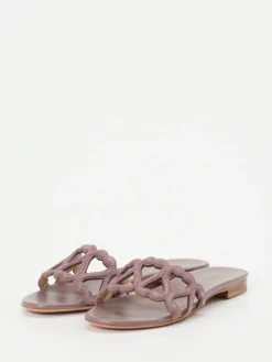 – Sandale aus Veloursleder in Altrosa-Unützer Sale